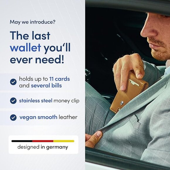 TRAVANDO Mens Slim Wallet w/Money Clip AUSTIN RFID Blocking Bifold Credit Card - Picture 3 of 6